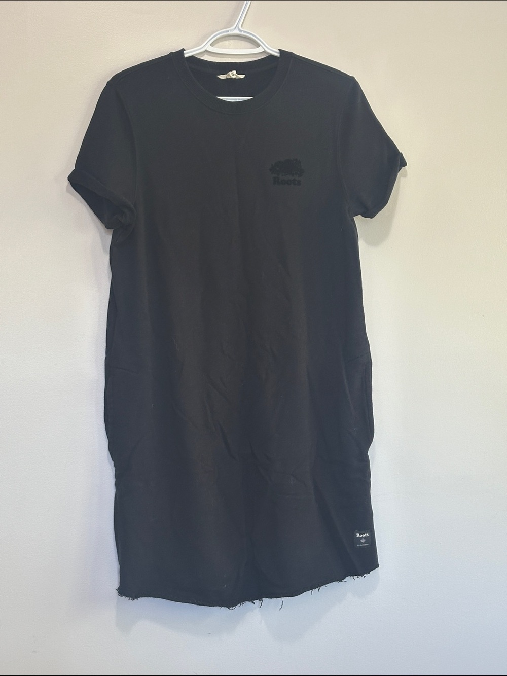 Roots Black Crewneck T-Shirt Dress